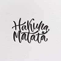 Northshire Decoración de pared de metal- Hakuna Matata de metal- cuadros decoracion- decoración de pared negra…